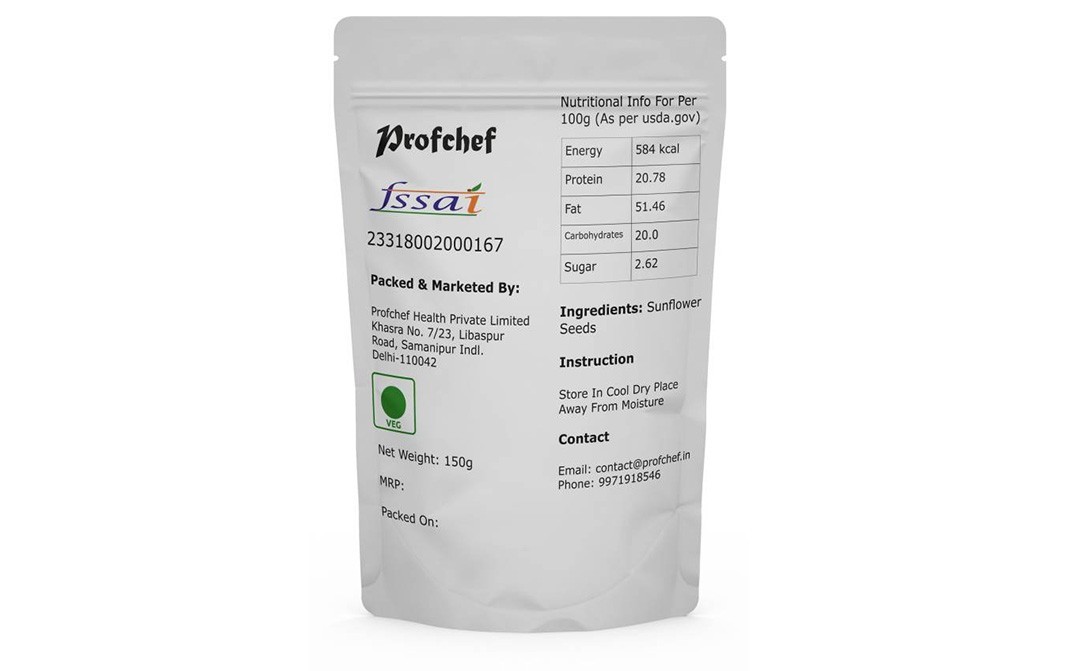 Profchef Sunflower Seeds    Pack  150 grams
